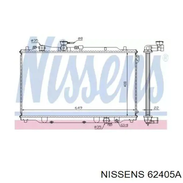62405A Nissens Радиатор основной
