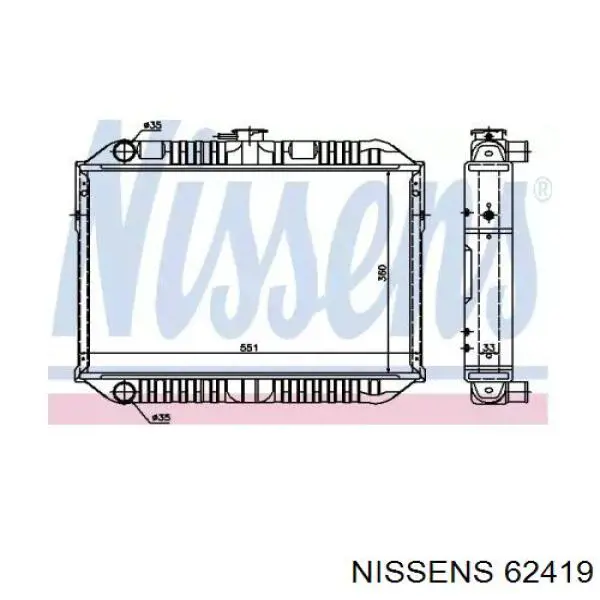 Радиатор 62419 Nissens