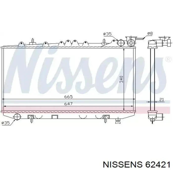 62421 Nissens радиатор