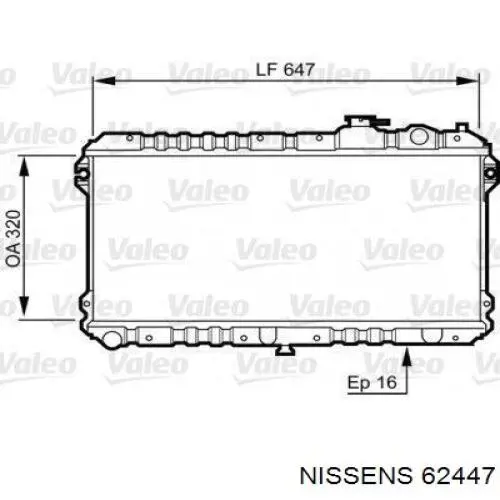 Радиатор охлаждения двигателя Nissens 62447 цена, от 102.70 USD