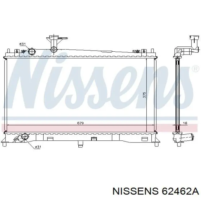 62462A Nissens радиатор