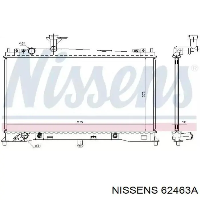 62463A Nissens радиатор