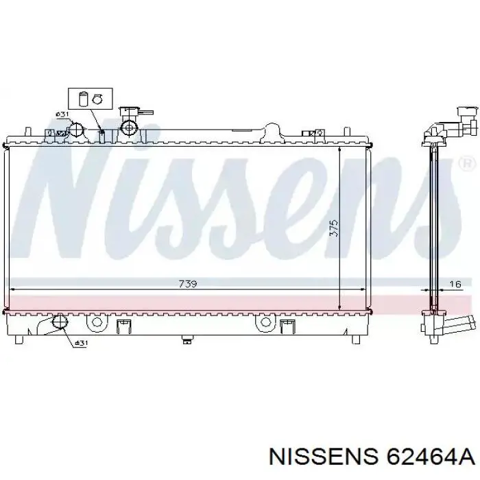 62464A Nissens радиатор
