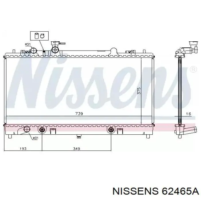 62465A Nissens радиатор