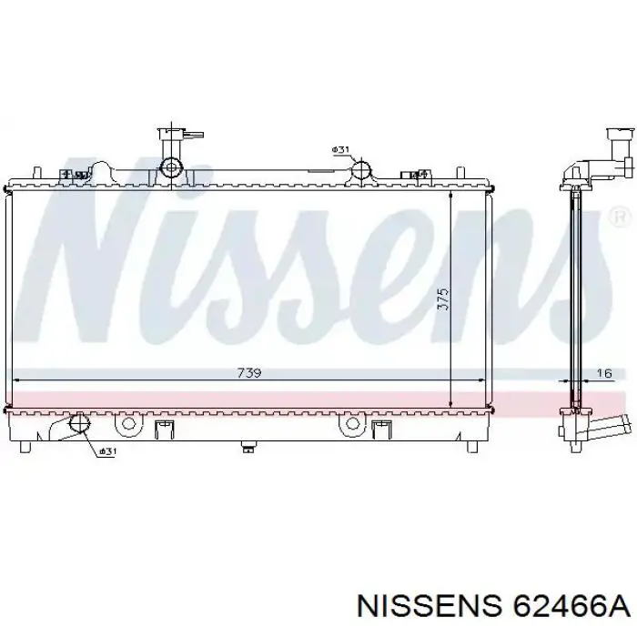 Радиатор 62466A Nissens