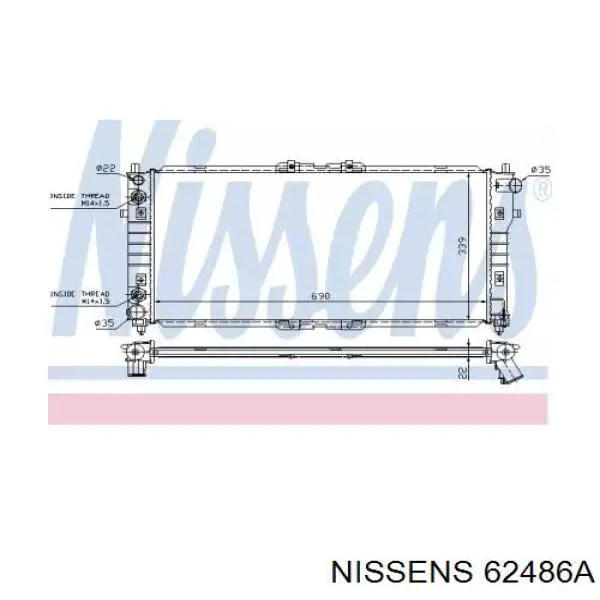 62486A Nissens радиатор
