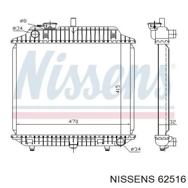 62516 Nissens Радиатор основной