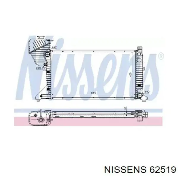 62519 Nissens радиатор