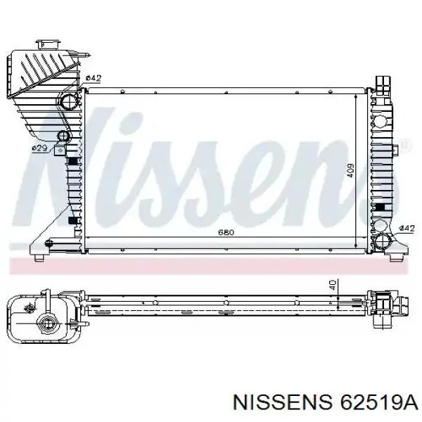 62519A Nissens радиатор