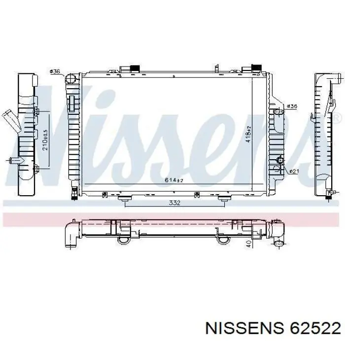 Радиатор 62522 Nissens