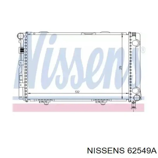 Радиатор охлаждения двигателя Nissens 62549A цена, от 136.13 USD