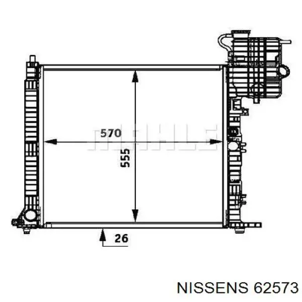 Радиатор 62573 Nissens