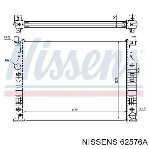 62576A Nissens радиатор