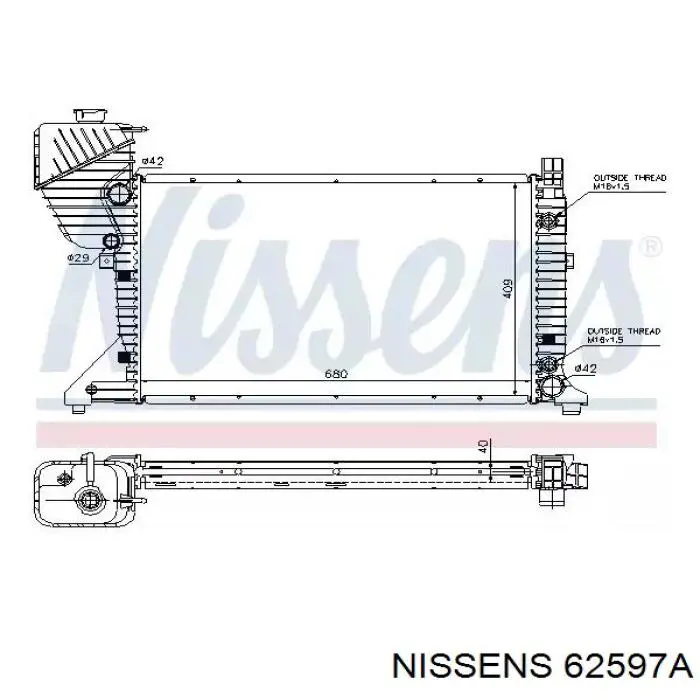 62597A Nissens радиатор