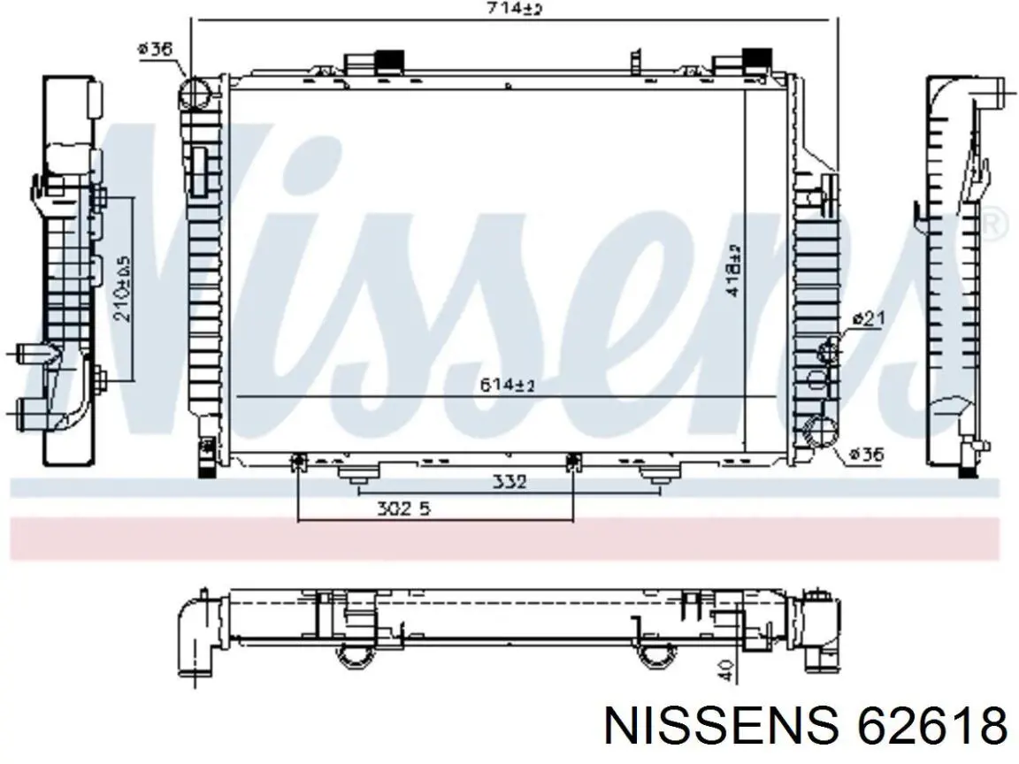 Радиатор 62618 Nissens