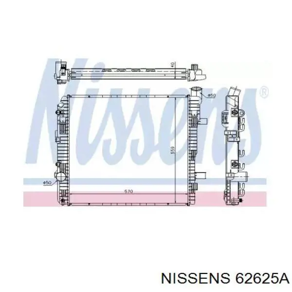 62625A Nissens радиатор
