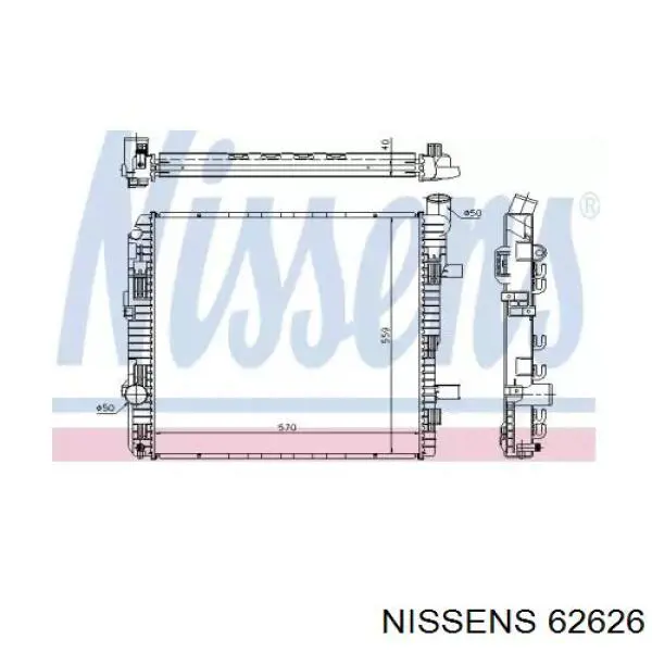 62626 Nissens радиатор
