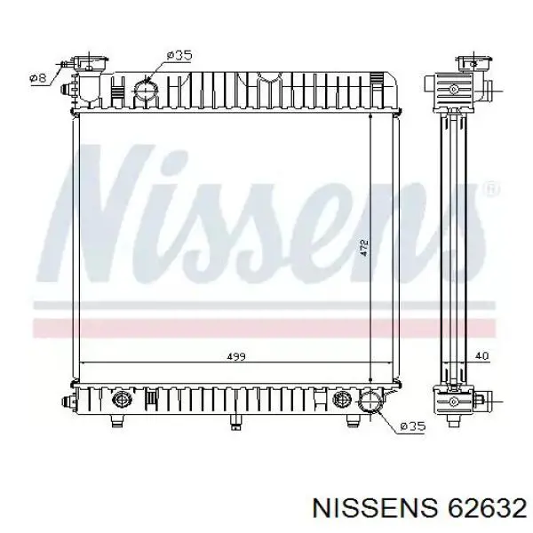 Радиатор 62632 Nissens