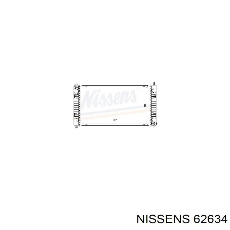 Radiador refrigeración del motor 62634 Nissens