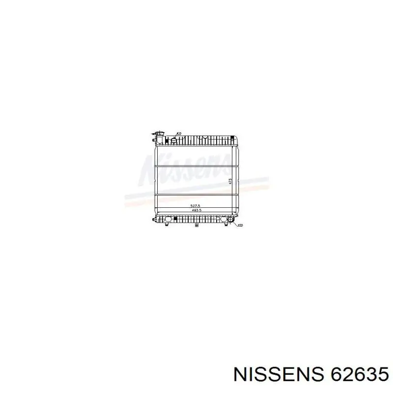 Купить 62635 Nissens Радиатор водяной