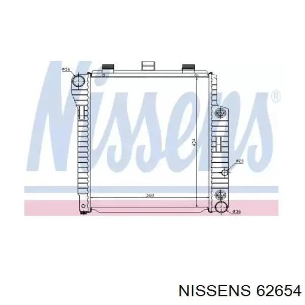 Радиатор 62654 Nissens