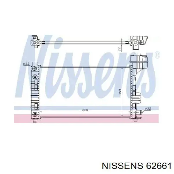 Радиатор 62661 Nissens