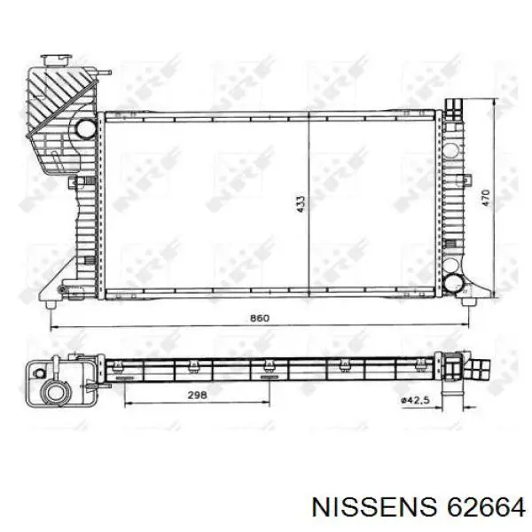 62664 Nissens радиатор