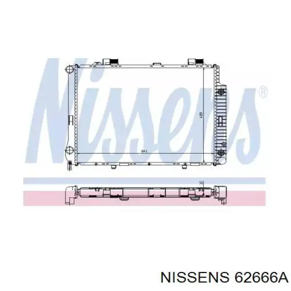Купить 62666A Nissens Радиатор водяной