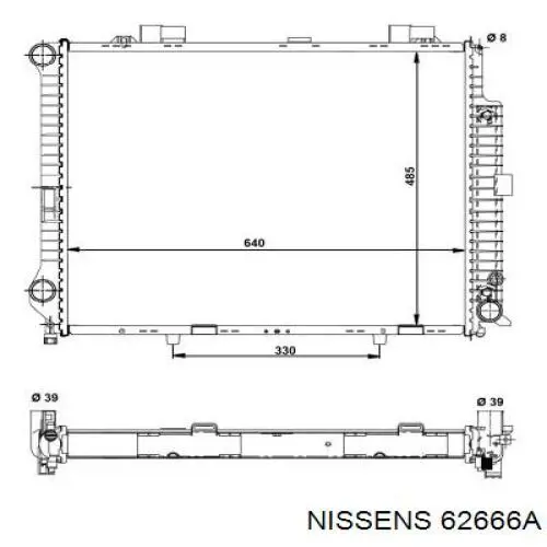 62666A Nissens Радиатор основной