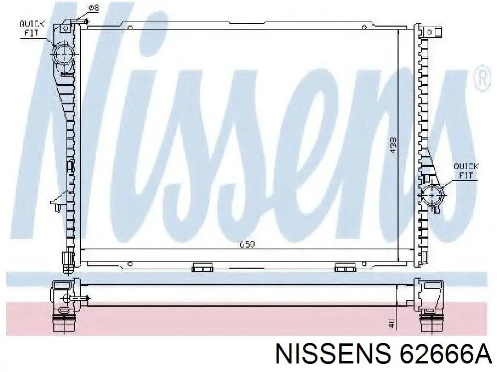 Радиатор охлаждения двигателя Nissens 62666A цена, от 178.23 USD
