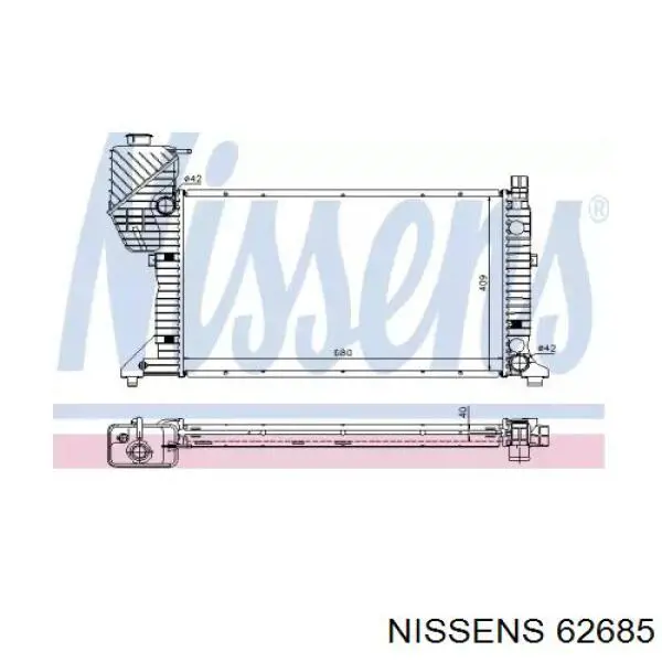 62685 Nissens радиатор