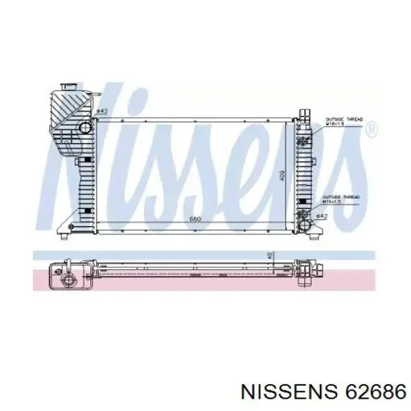 62686 Nissens радиатор
