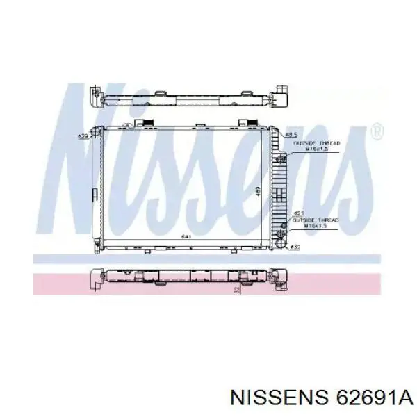 62691A Nissens Радиатор основной