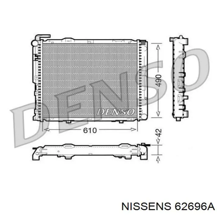 Радиатор охлаждения двигателя Nissens 62696A цена, от 157.50 USD