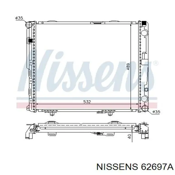 Радиатор 62697A Nissens