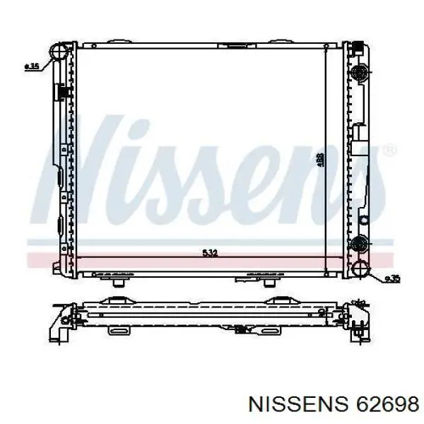 Радиатор 62698 Nissens