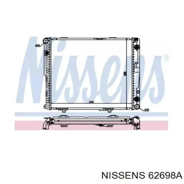Купить 62698A Nissens Радиатор водяной