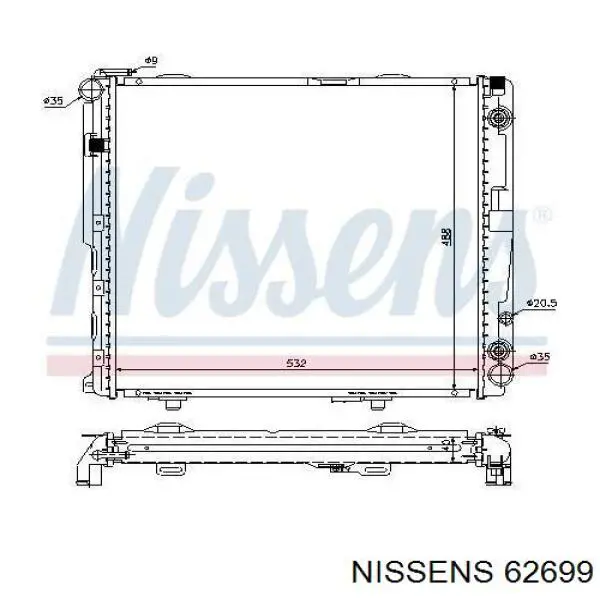 Радиатор 62699 Nissens