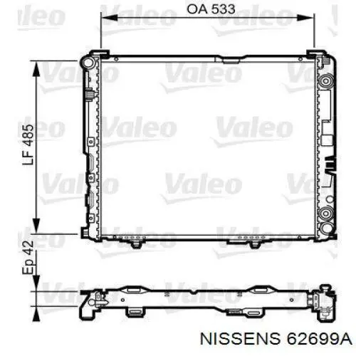 Радиатор охлаждения двигателя Nissens 62699A цена, от 176.85 USD