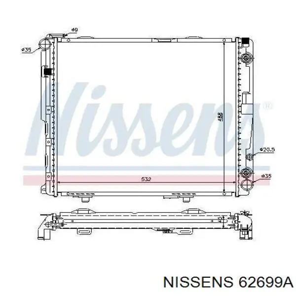 62699A Nissens радиатор