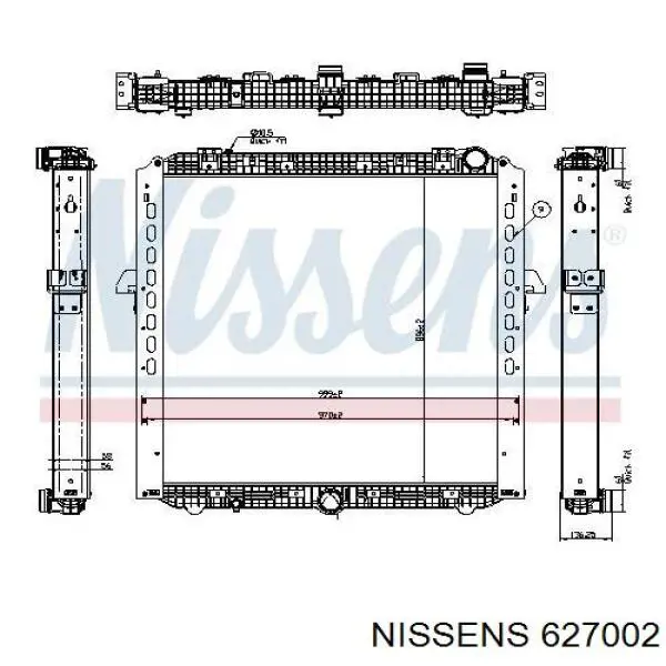 Радиатор 627002 Nissens