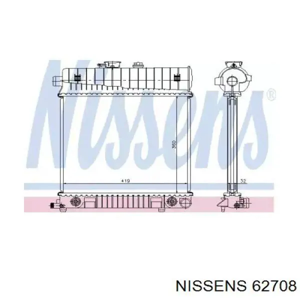 62708 Nissens радиатор