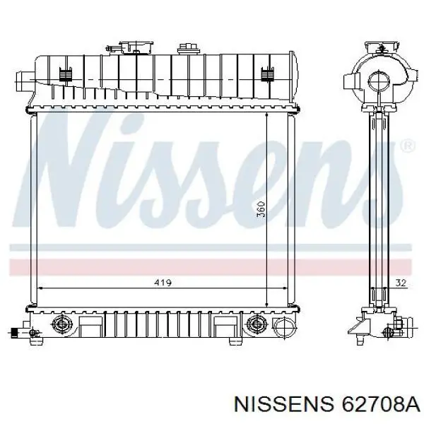 62708A Nissens радиатор