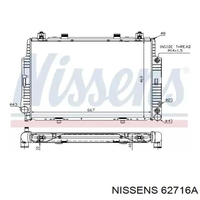 62716A Nissens радиатор