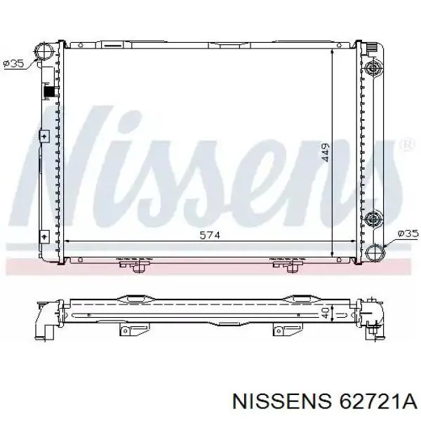 62721A Nissens радиатор
