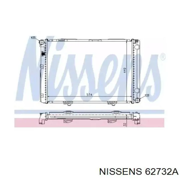 62732A Nissens радиатор