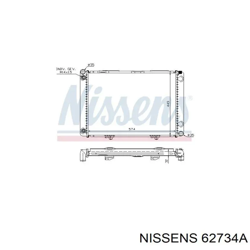 Радиатор 62734A Nissens