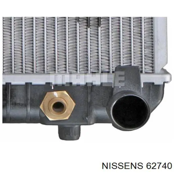 Radiador refrigeración del motor 62740 Nissens