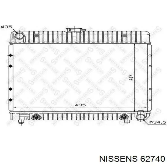 62740 Nissens Радиатор основной