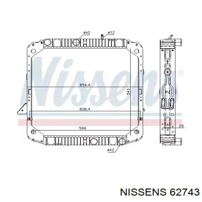 62743 Nissens радиатор